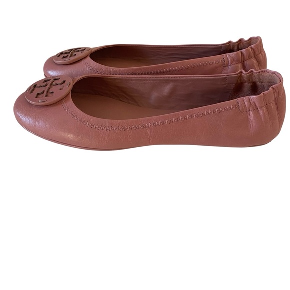 Tory Burch Minnie Travel with Leather Logo Ballet Flat Size 8 Rosa Pink - Picture 11 of 11